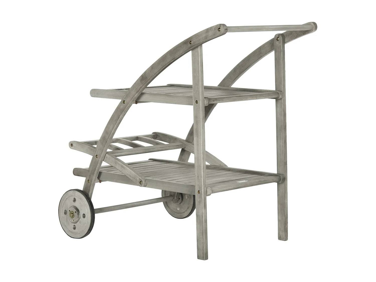 Chariot à thé pour l'extérieur Gris lavé et beige 87 X 64 X 87.12 cm - Bettyjane