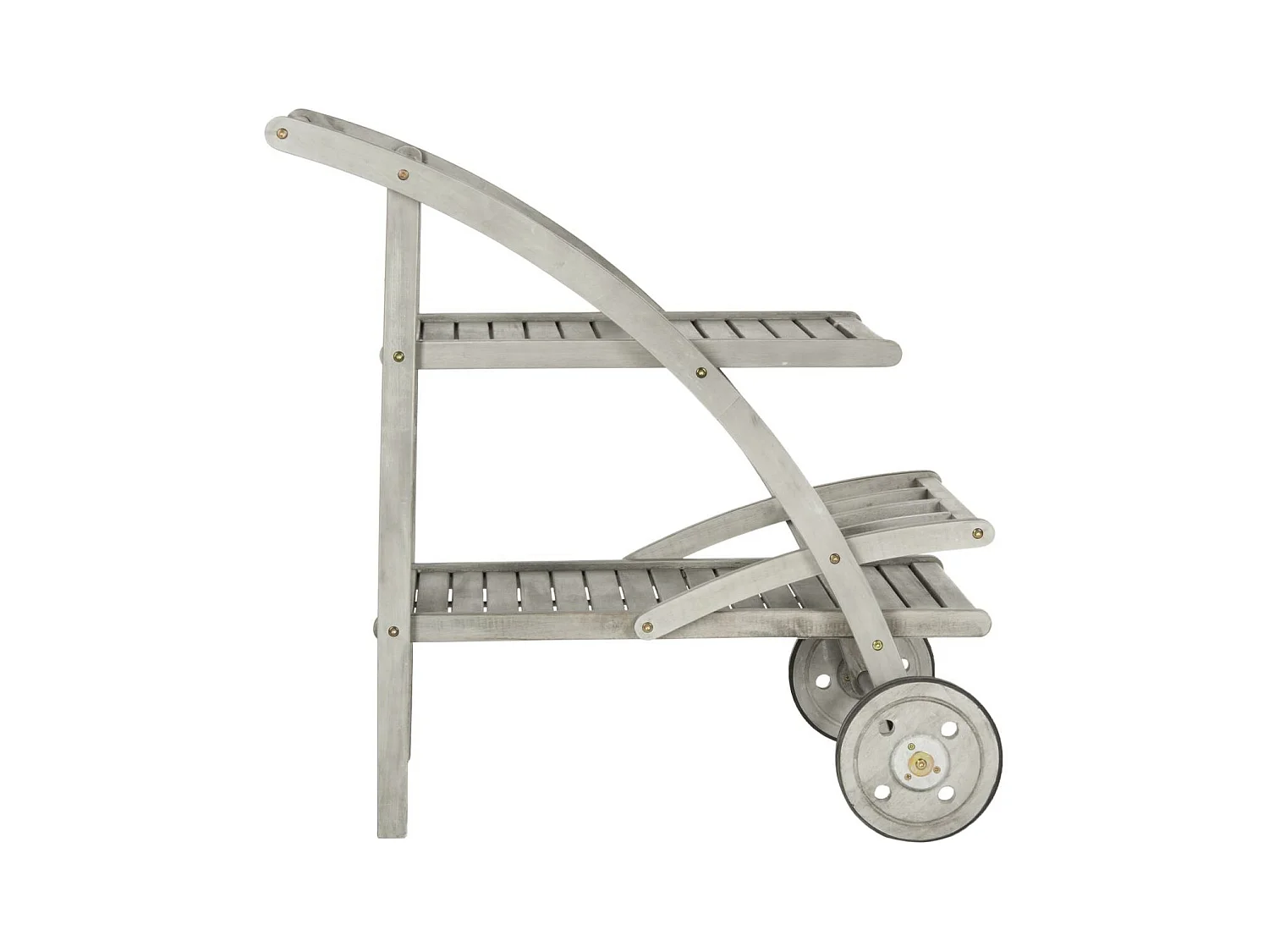 Chariot à thé pour l'extérieur Gris lavé et beige 87 X 64 X 87.12 cm - Bettyjane