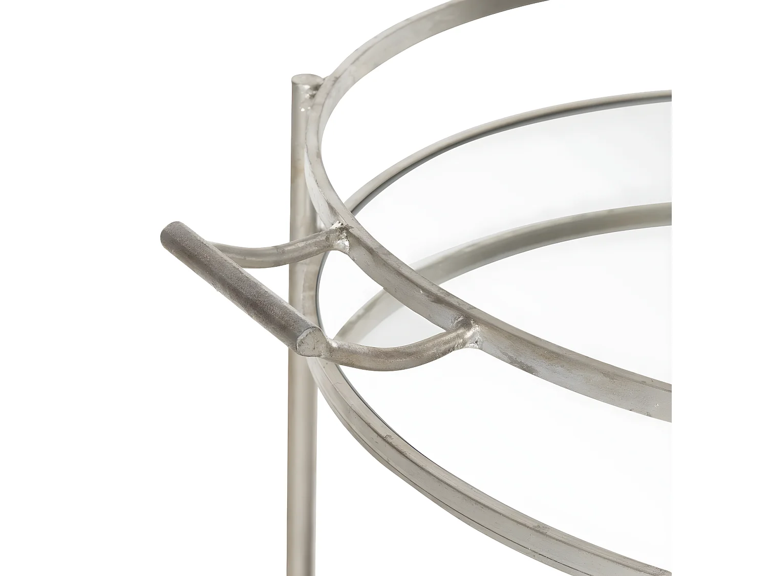 Chariot de bar Argent et miroir 51 X 65 X 76.2 cm - Valerie