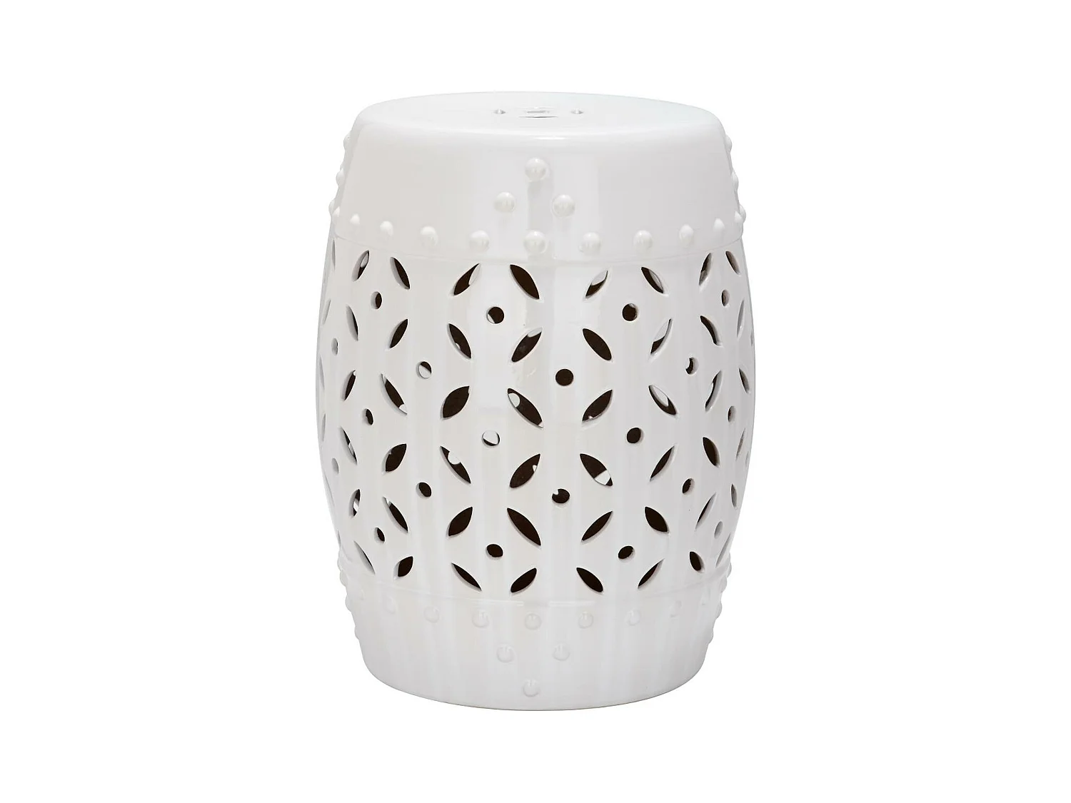 Tabouret de jardin Blanc 33 X 33 X 46.99 cm - Birdella