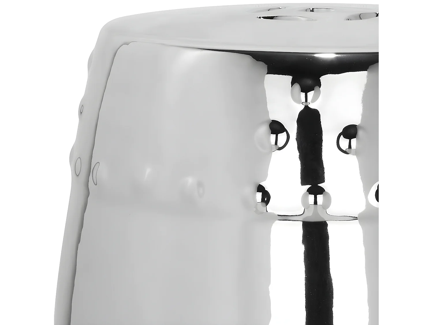 Tabouret de jardin Argent 33 X 33 X 45.72 cm - Denise