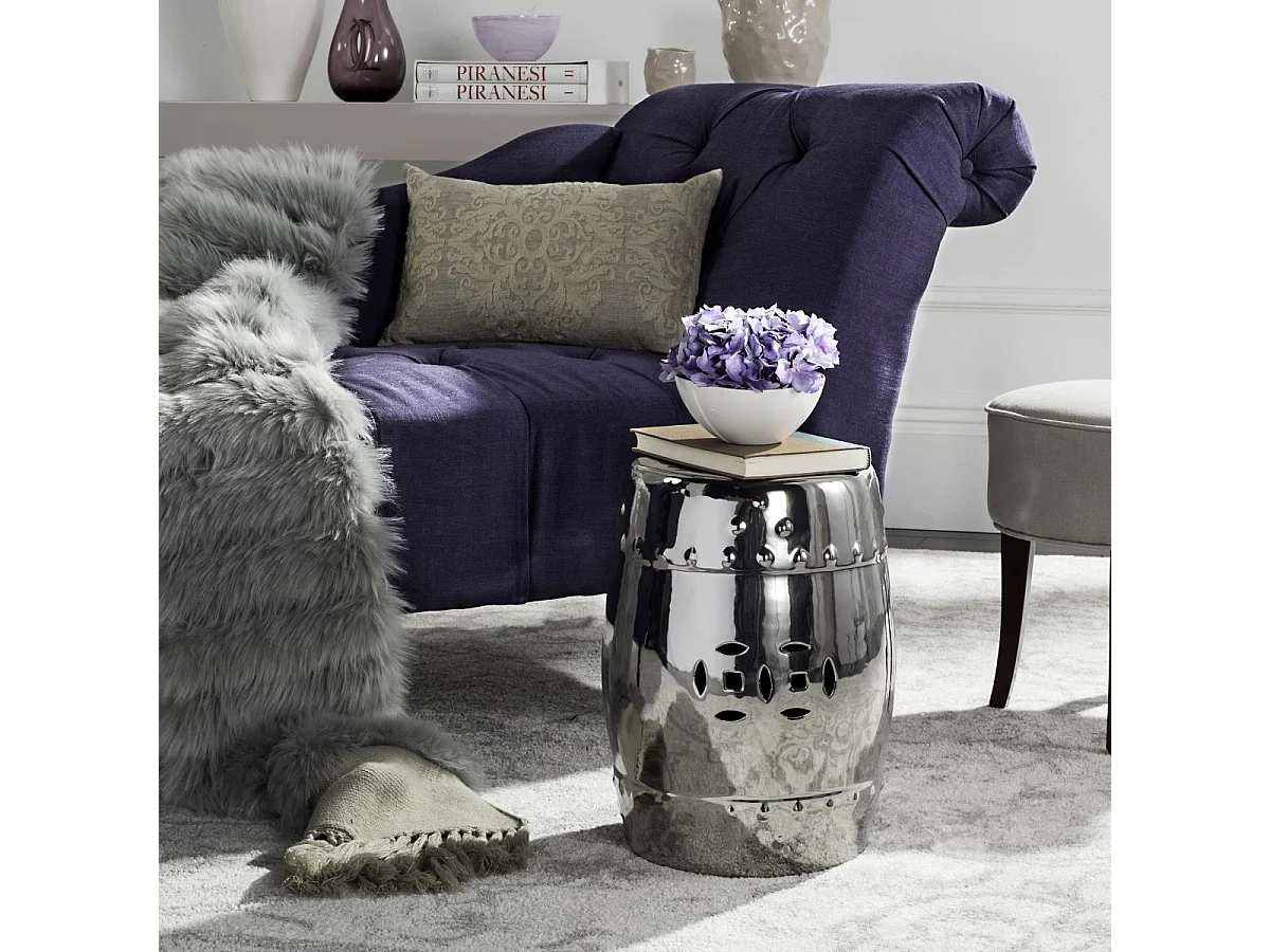 Tabouret de jardin Argent 33 X 33 X 45.72 cm - Denise