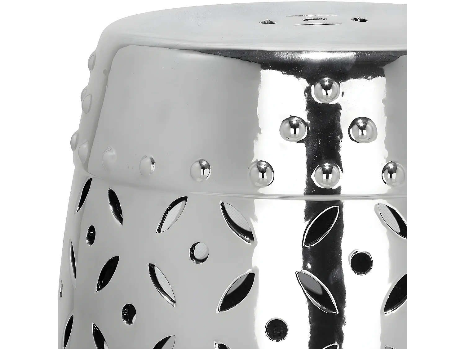 Tabouret de jardin Argent 33 X 33 X 46.99 cm - Birdella