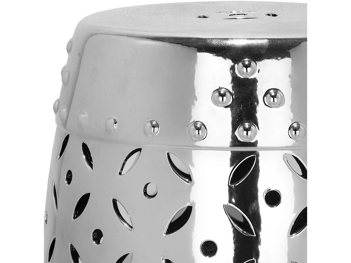 Tabouret de jardin Argent 33 X 33 X 46.99 cm - Birdella