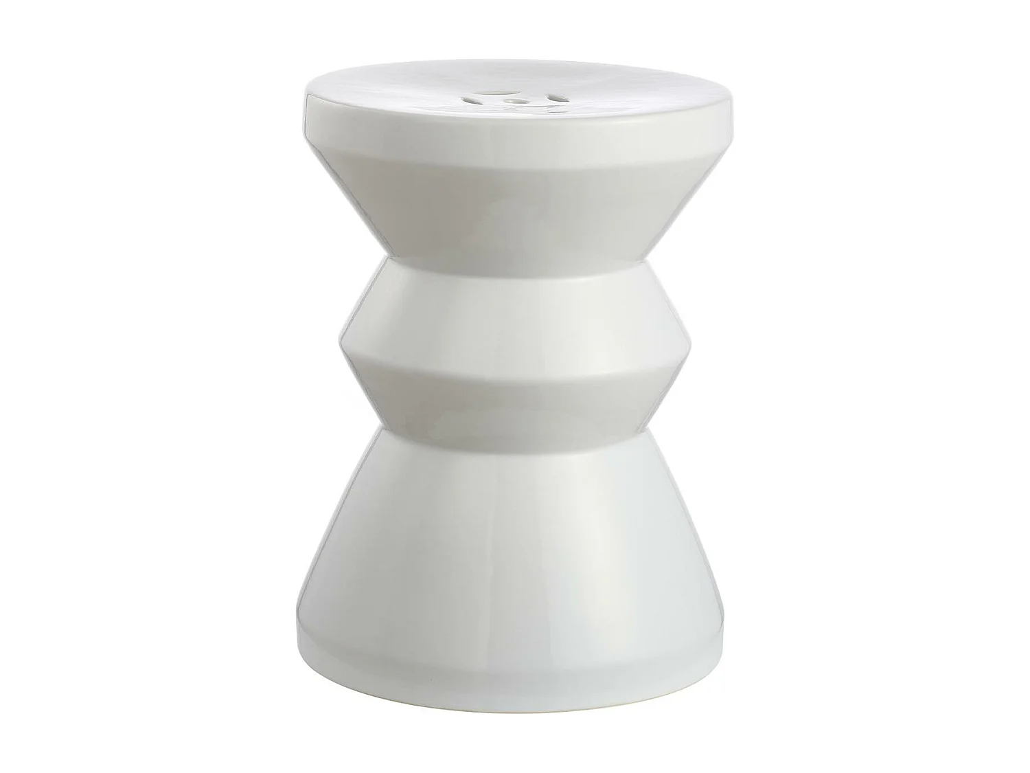 Tabouret de jardin Blanc 36 X 36 X 48.26 cm - Simona