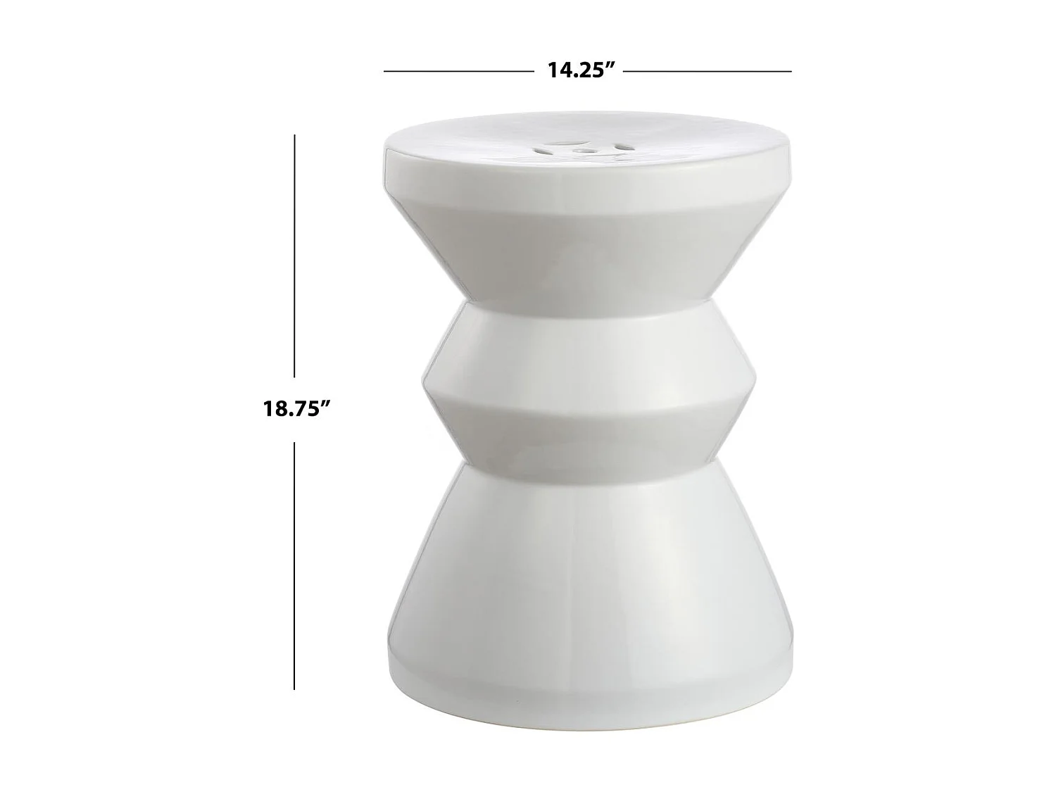 Tabouret de jardin Blanc 36 X 36 X 48.26 cm - Simona