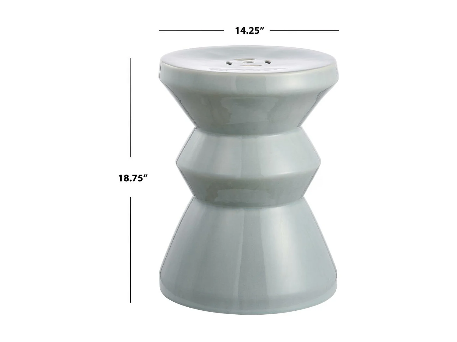 Tabouret de jardin bleu 36 X 36 X 48.26 cm - Simona