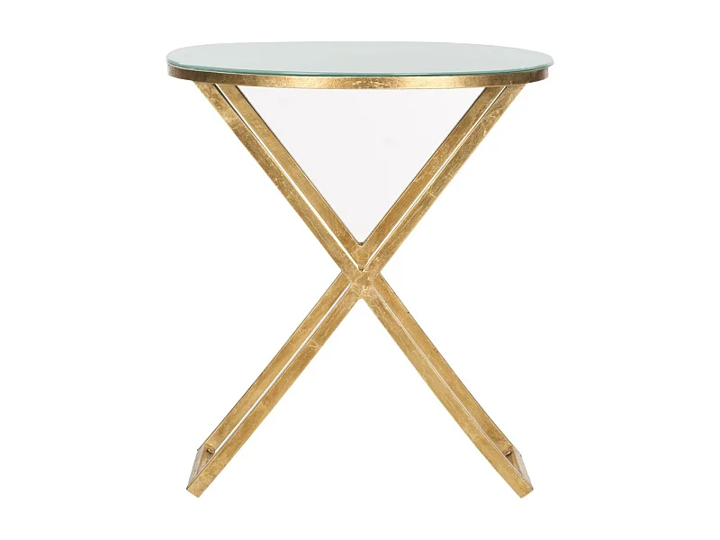 Table d'appoint Or et blanc 51 X 51 X 58.16 cm - Milly