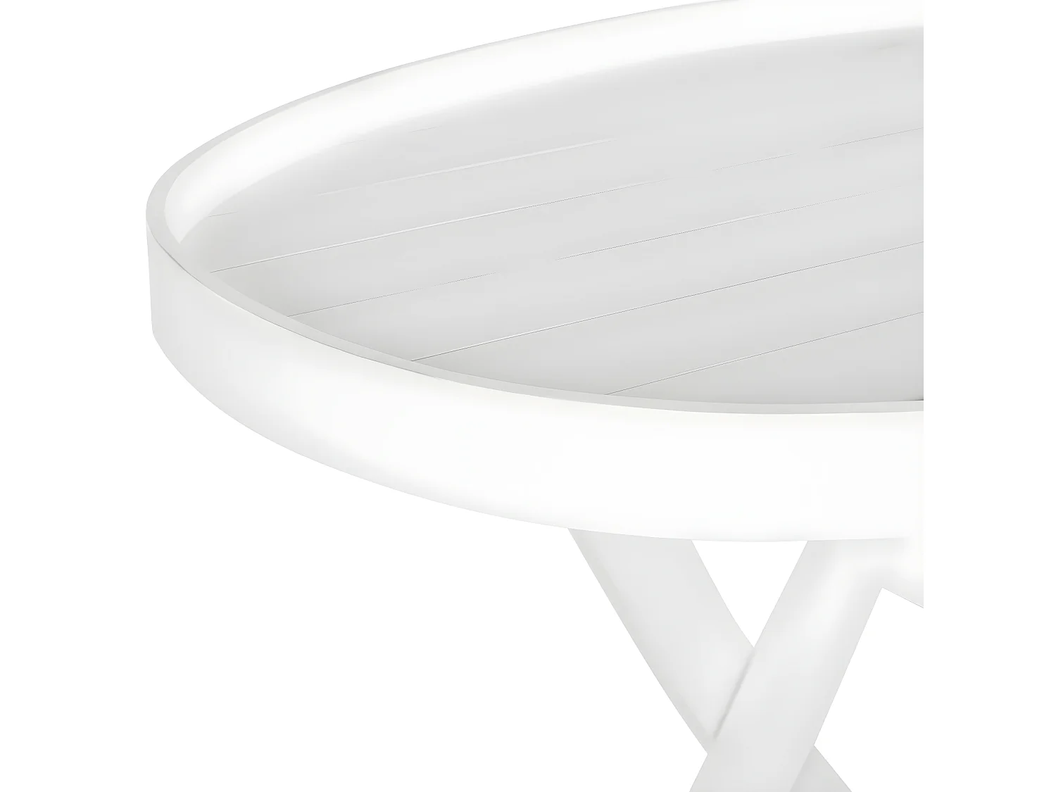 Table d'appoint Blanc 100 X 70 X 85 cm - Alfred