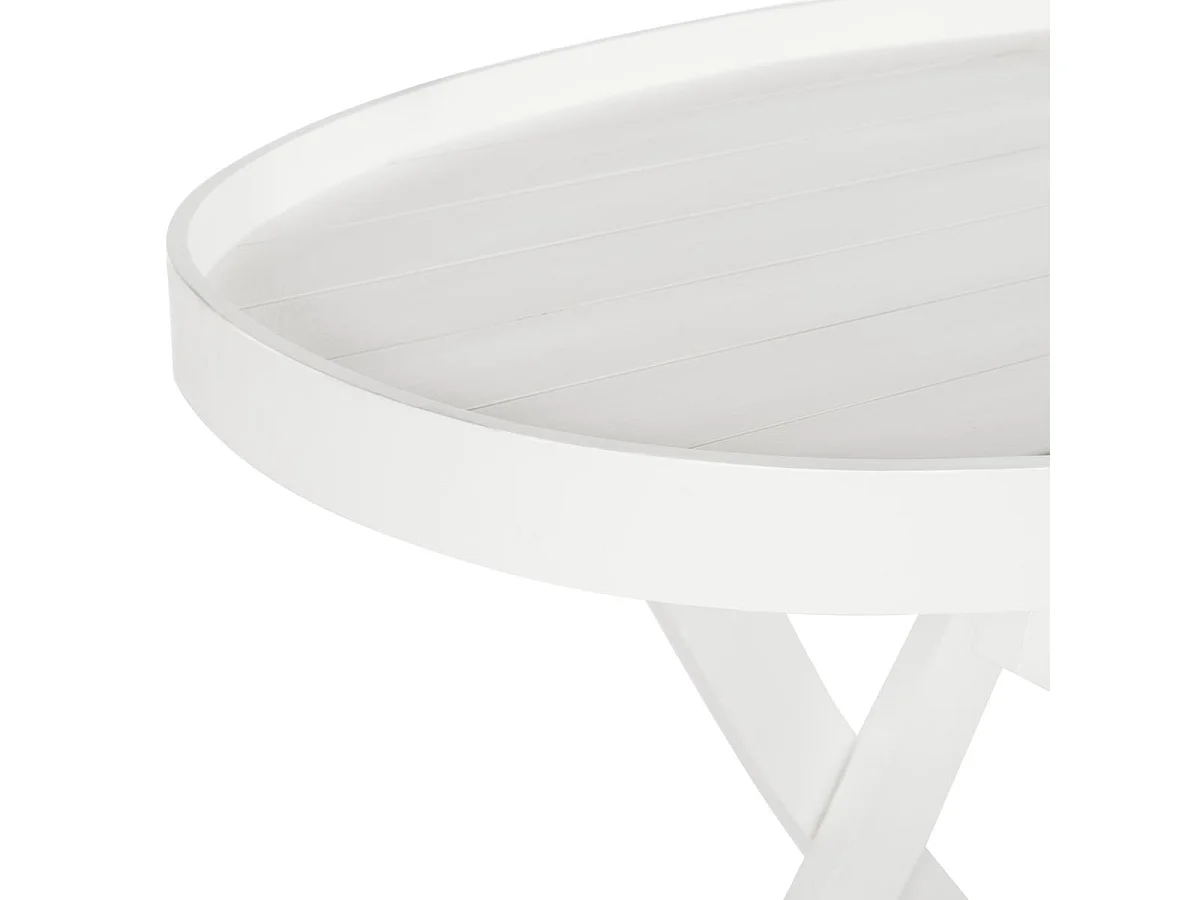 Table d'appoint Blanc 100 X 70 X 85 cm - Alfred
