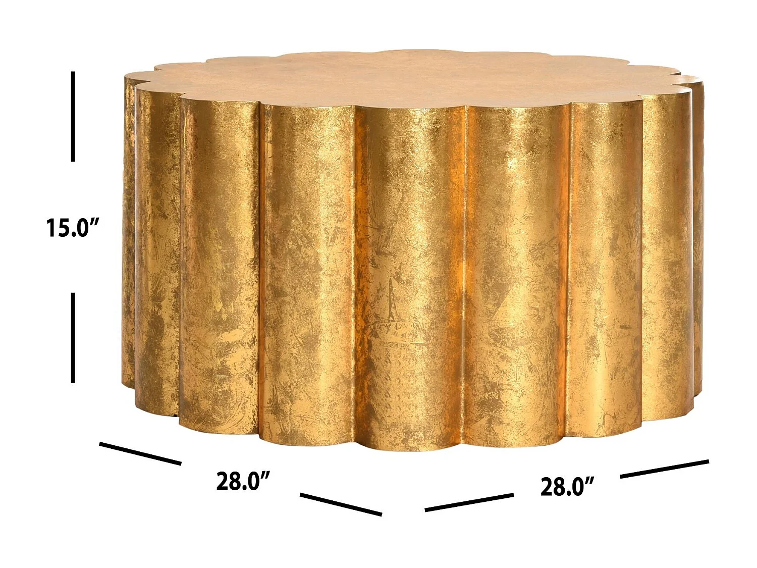 Table d'appoint Or 60 X 60 X 38.1 cm - Myrna