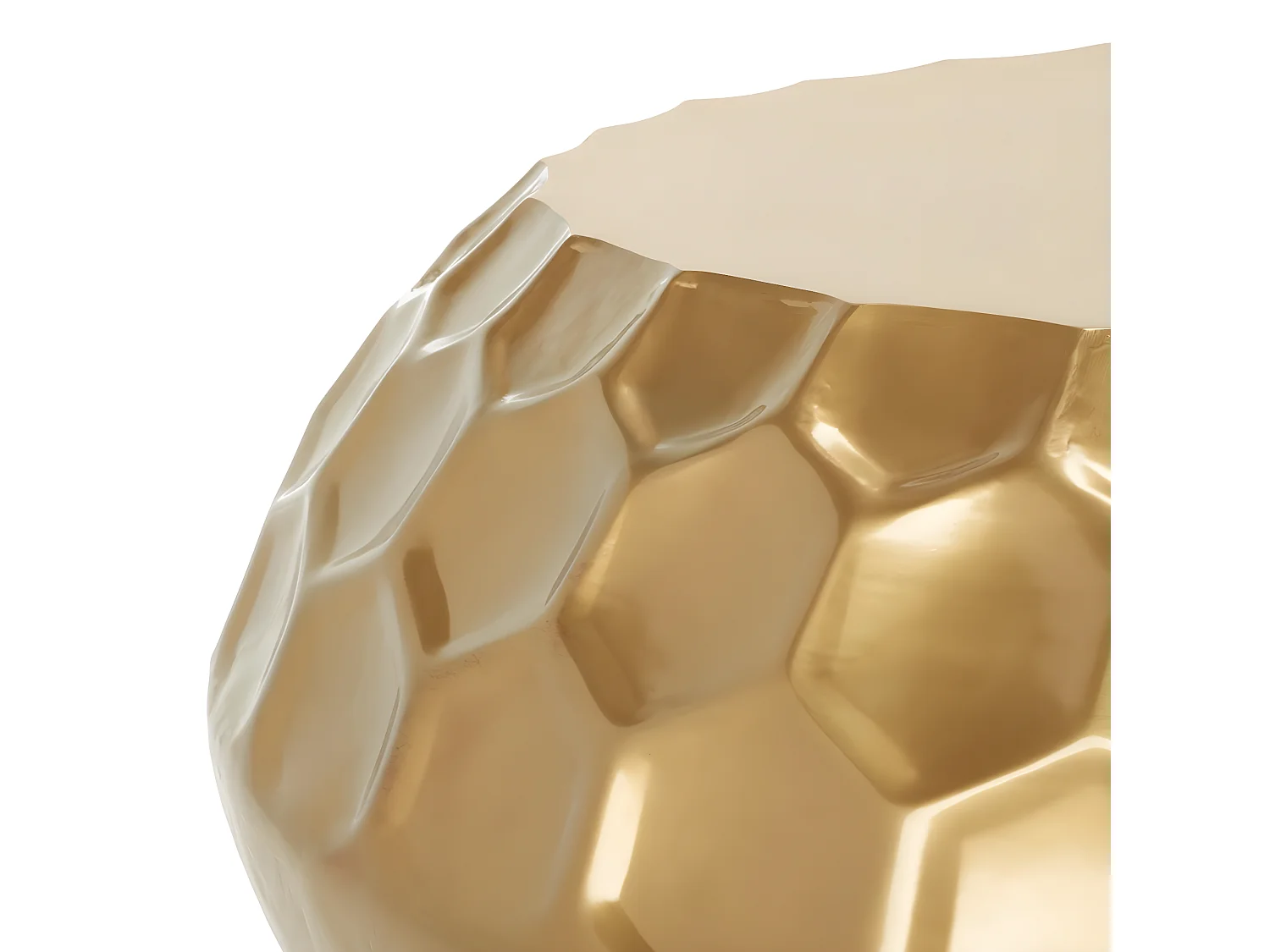 Table d'appoint Laiton antique 84 X 84 X 34.92 cm - Hildur