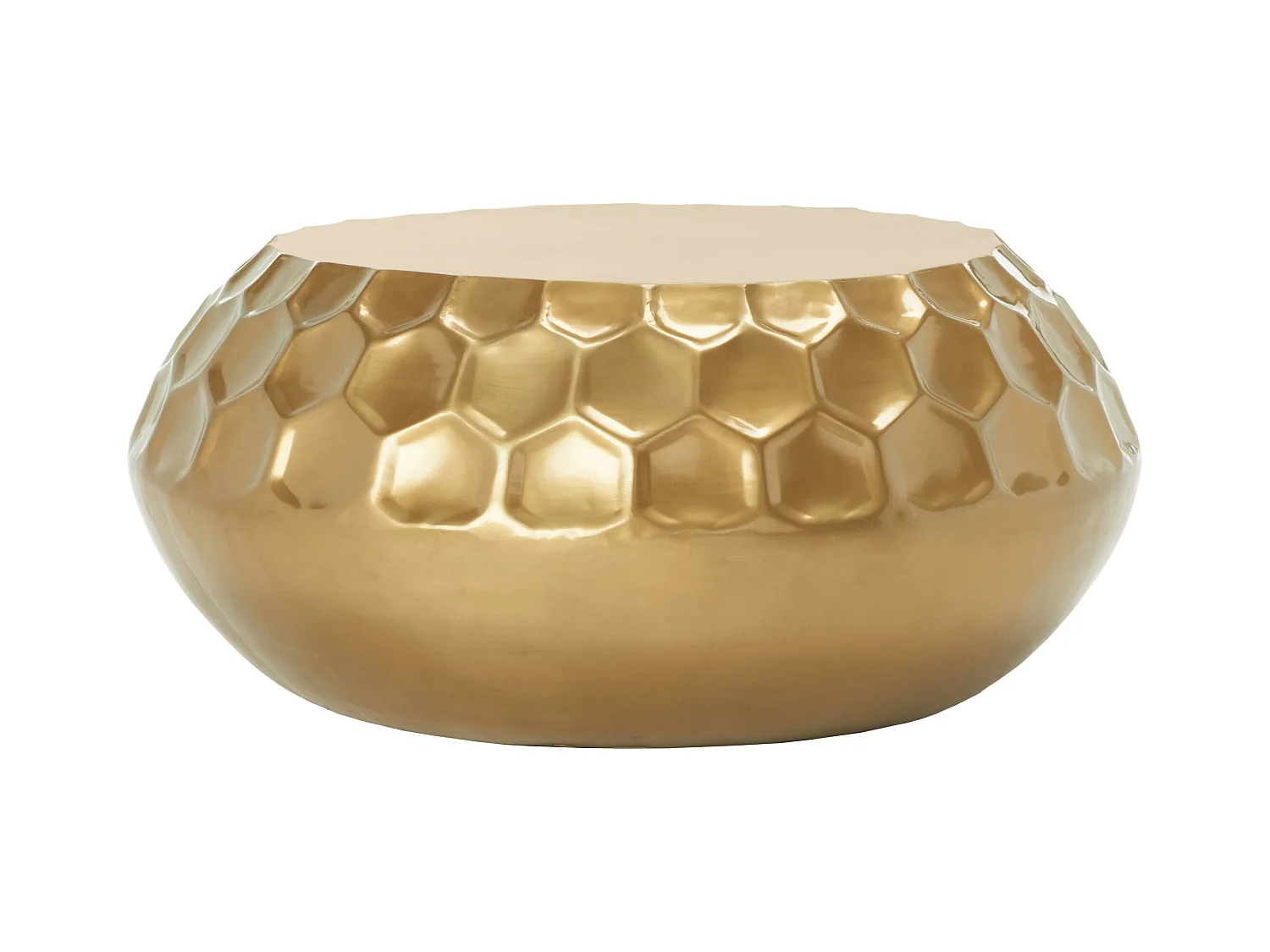 Table d'appoint Laiton antique 84 X 84 X 34.92 cm - Hildur
