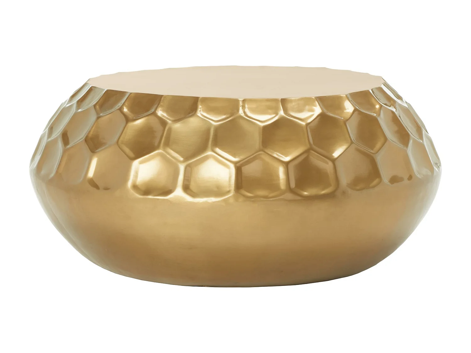 Table d'appoint Laiton antique 84 X 84 X 34.92 cm - Hildur