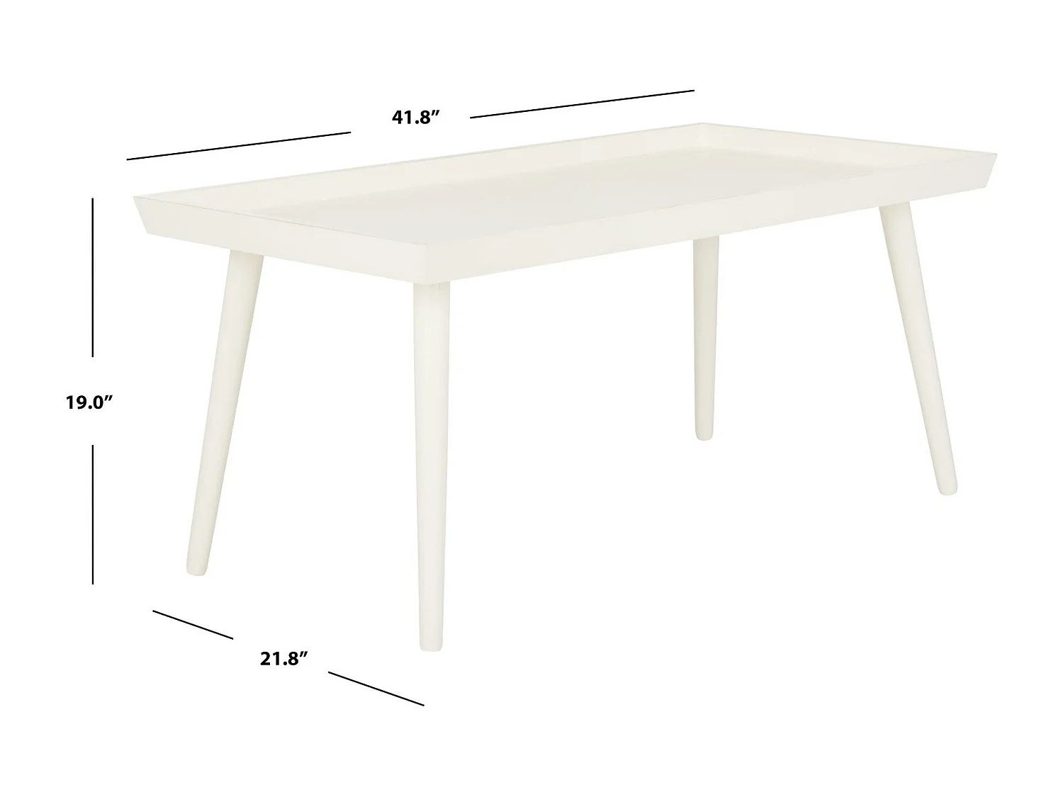 Table d'appoint Antique & Blanc 55 X 106 X 48.26 cm - Evia