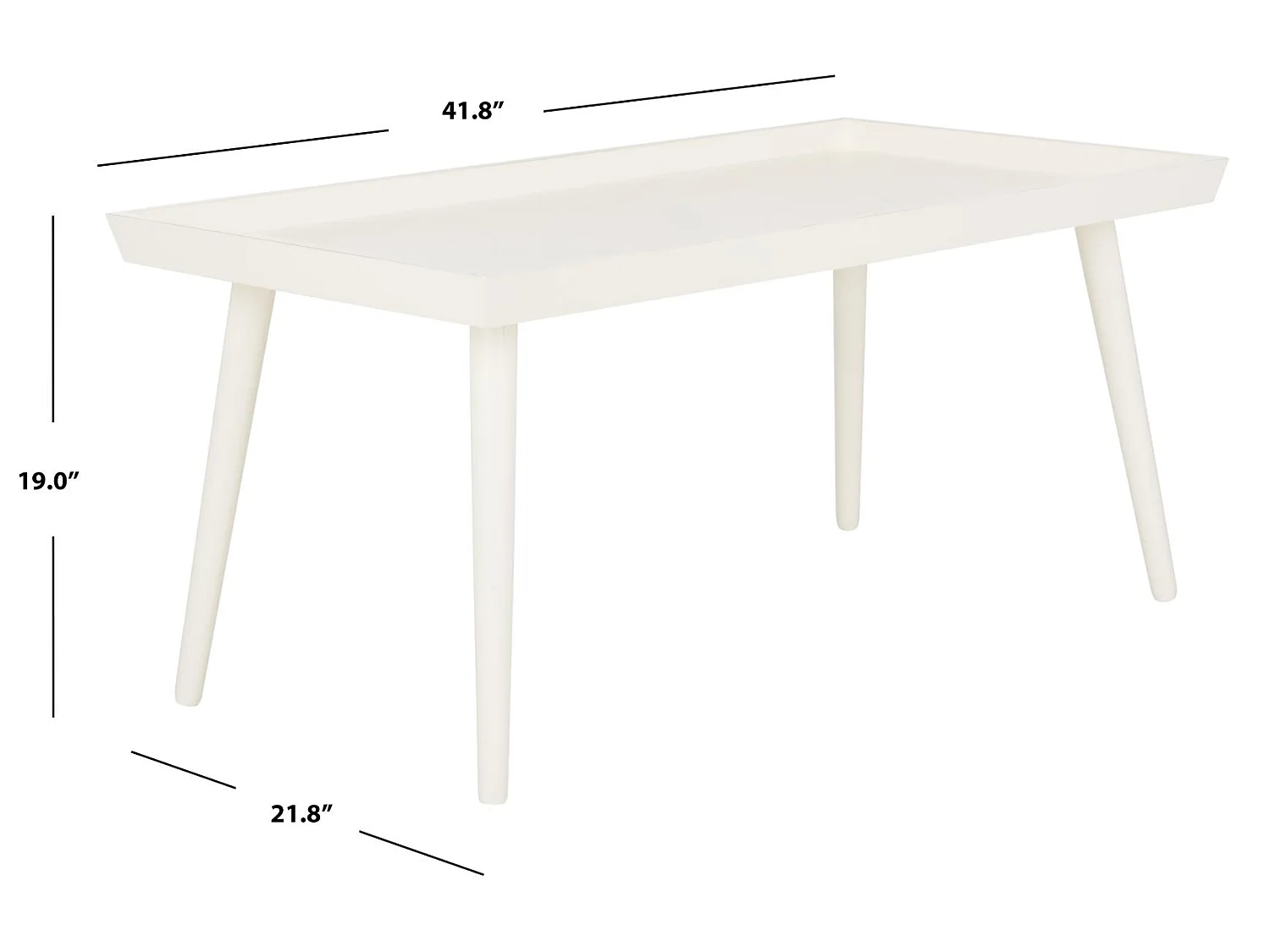 Table d'appoint Antique & Blanc 55 X 106 X 48.26 cm - Evia