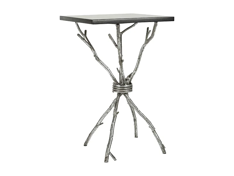 Table d'appoint Argent et noir 36 X 36 X 55.88 cm - Sister