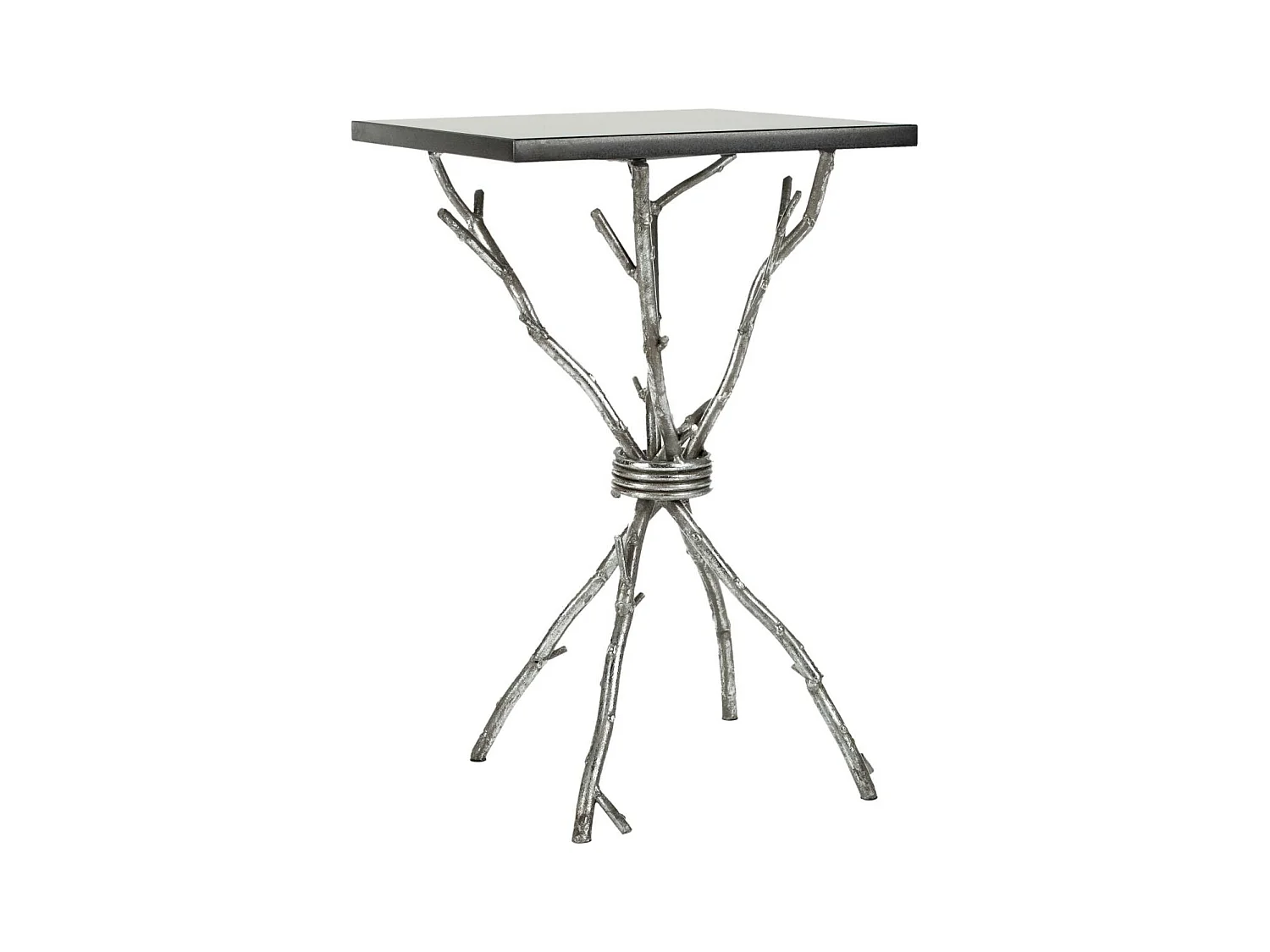 Table d'appoint Argent et noir 36 X 36 X 55.88 cm - Sister