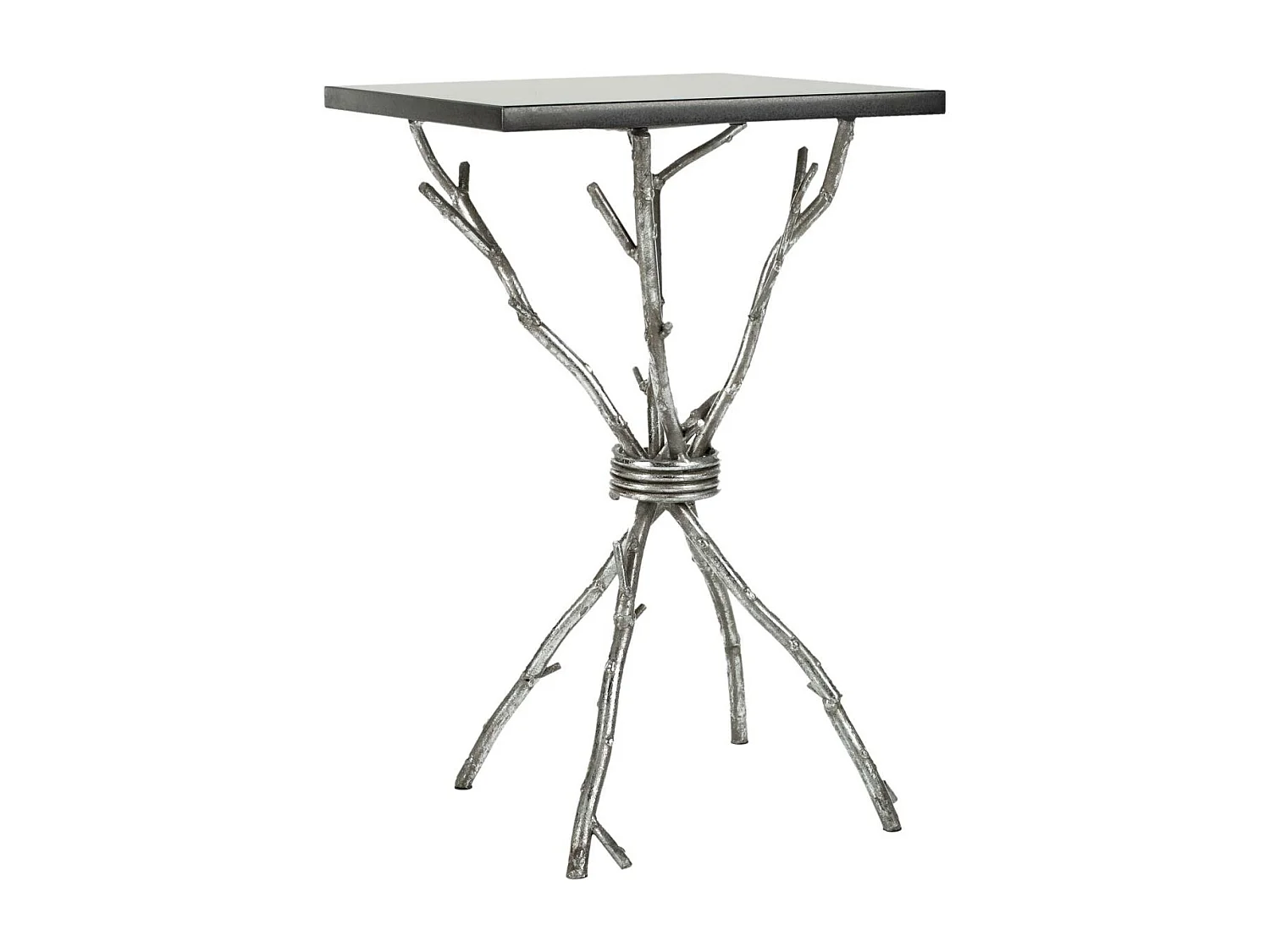 Table d'appoint Argent et noir 36 X 36 X 55.88 cm - Sister