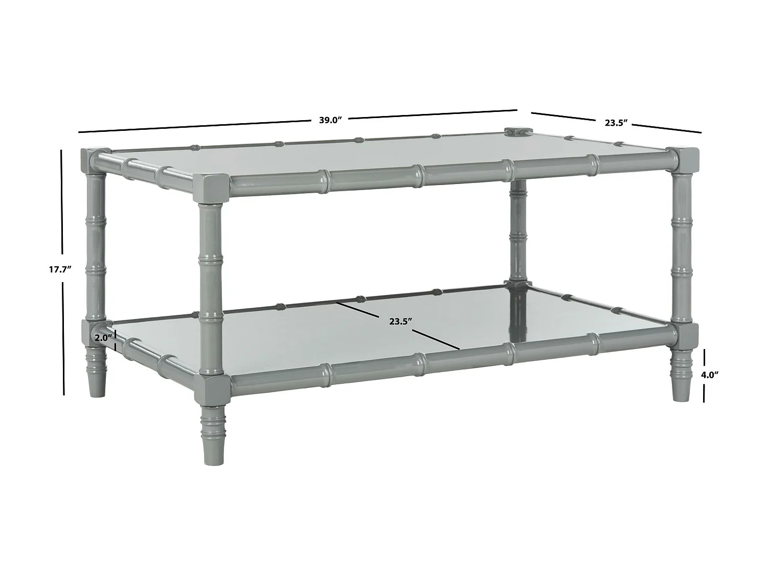 Table d'appoint Gris 91 X 37 X 48.26 cm - Yvonne
