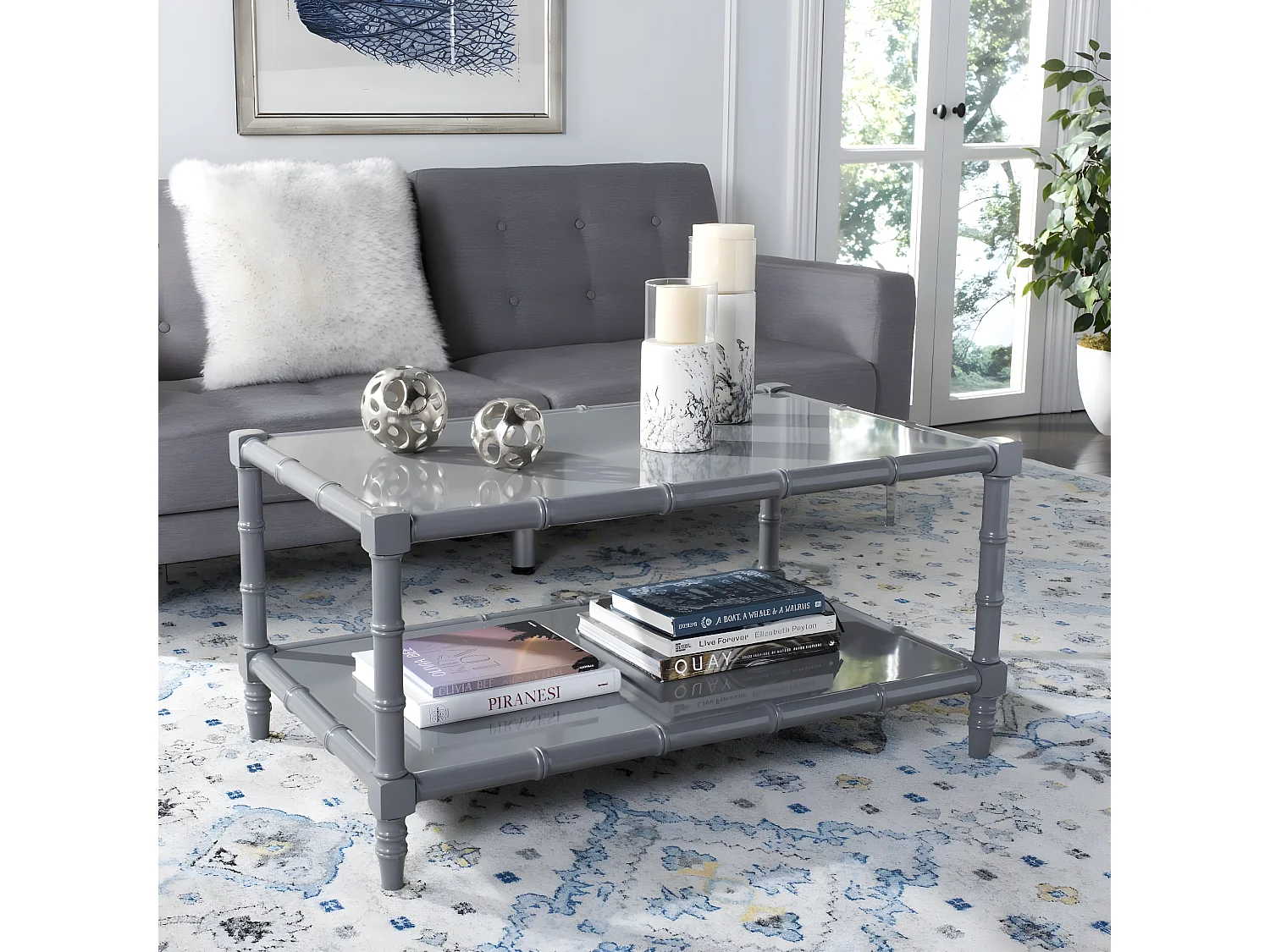 Table d'appoint Gris 91 X 37 X 48.26 cm - Yvonne