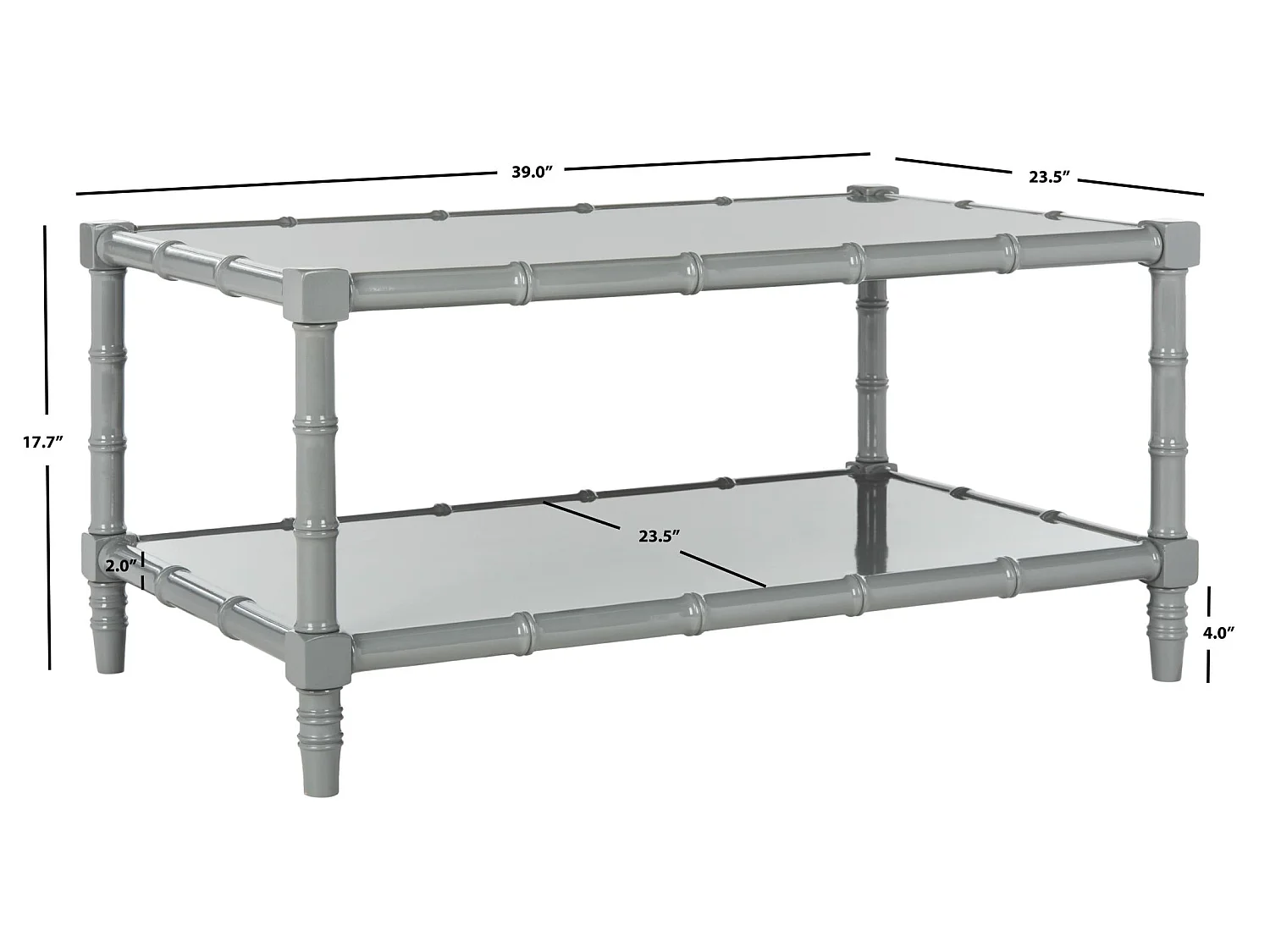 Table d'appoint Gris 91 X 37 X 48.26 cm - Yvonne