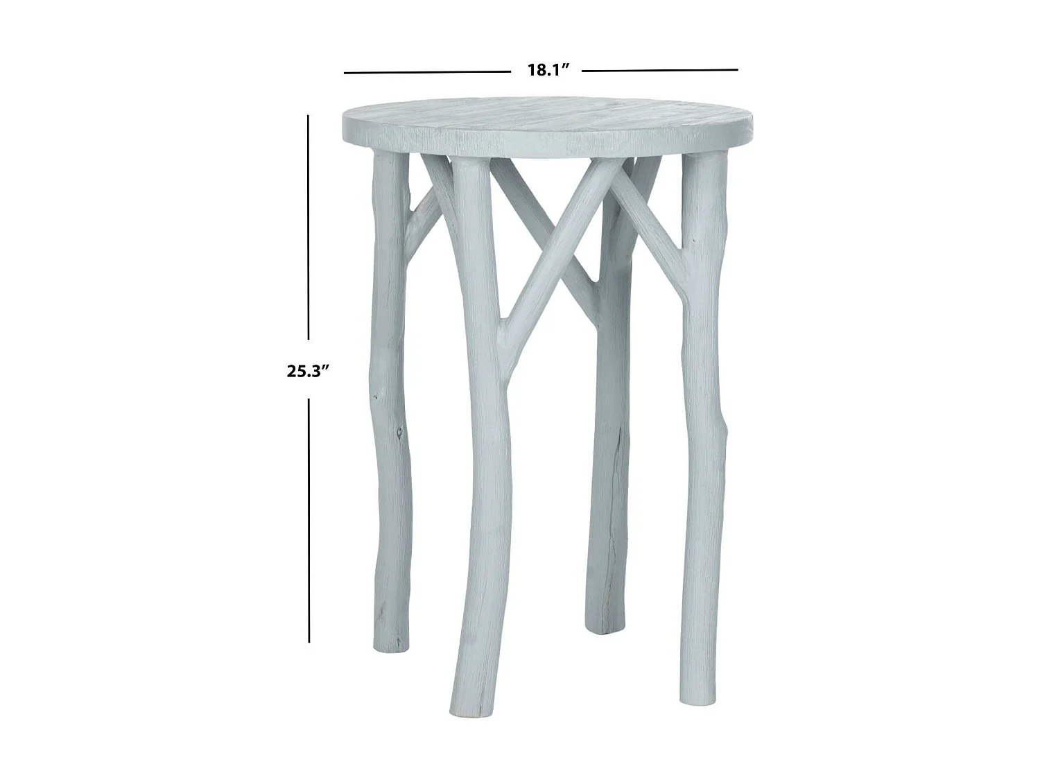 Table d'appoint Gris bleu perle 46 X 46 X 64.26 cm - Vara