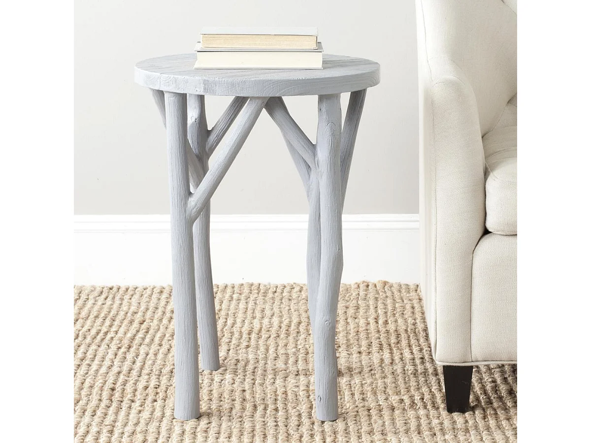 Table d'appoint Gris bleu perle 46 X 46 X 64.26 cm - Vara