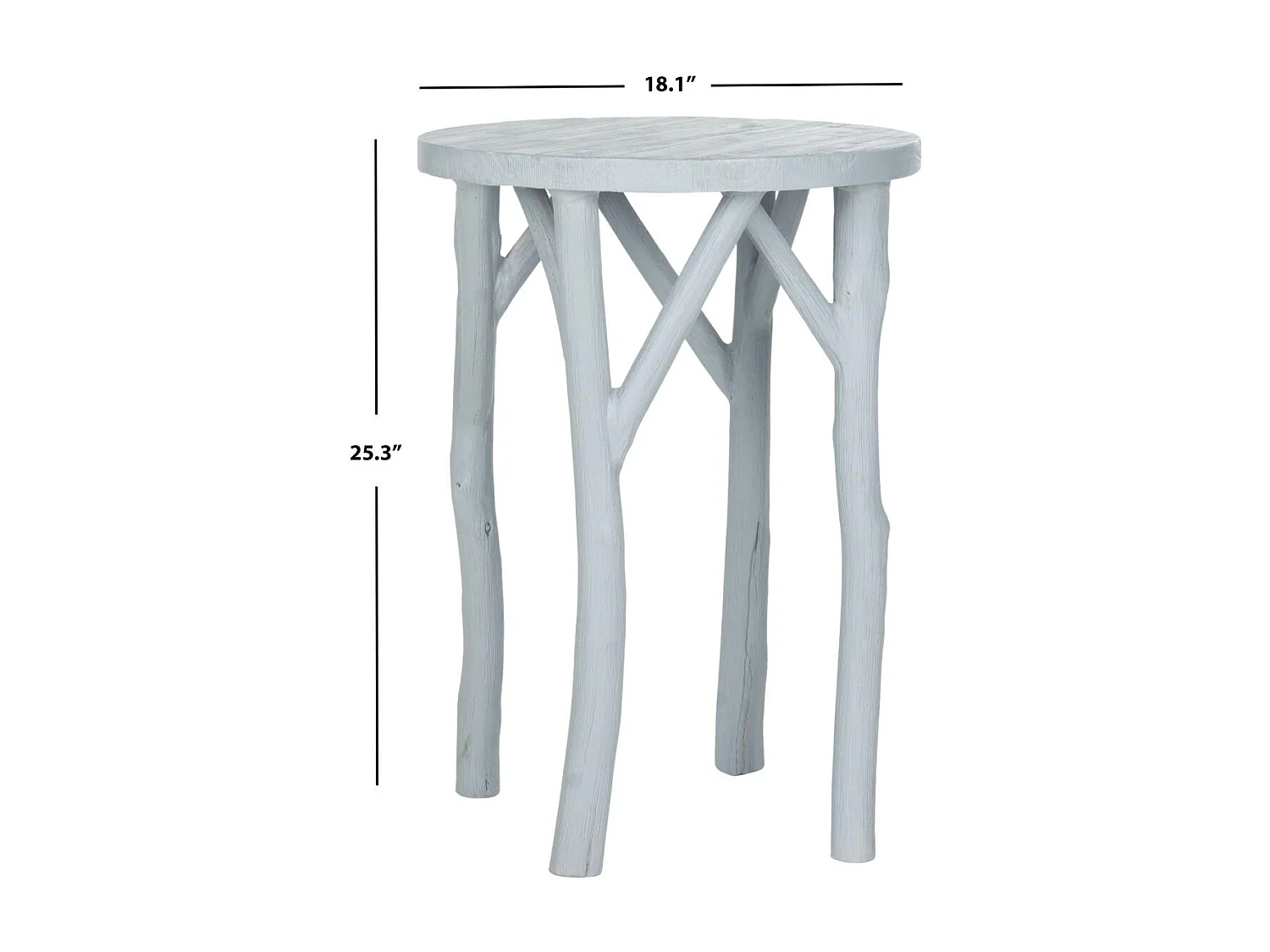 Table d'appoint Gris bleu perle 46 X 46 X 64.26 cm - Vara