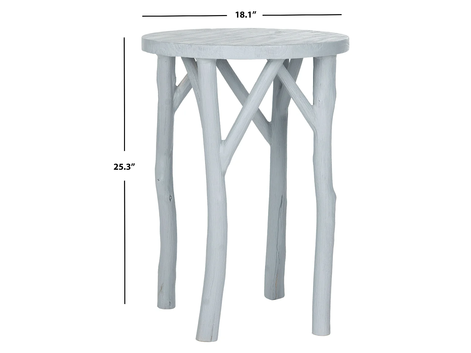 Table d'appoint Gris bleu perle 46 X 46 X 64.26 cm - Vara