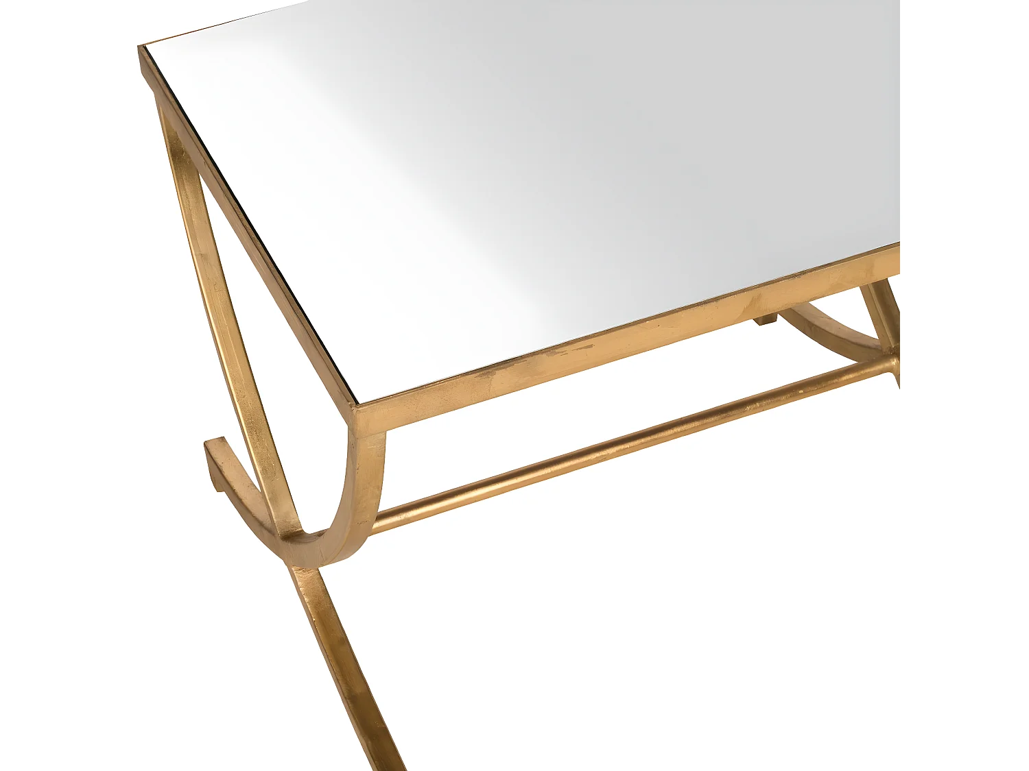 Table d'appoint Or et miroir 46 X 56 X 44.45 cm - Mattye