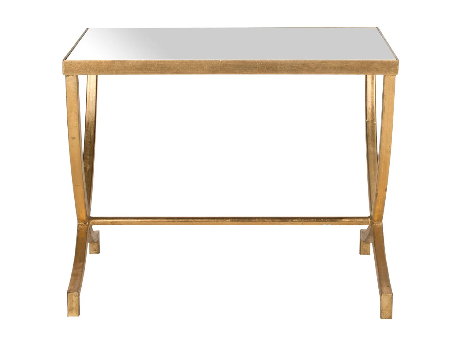 Table d'appoint Or et miroir 46 X 56 X 44.45 cm - Mattye