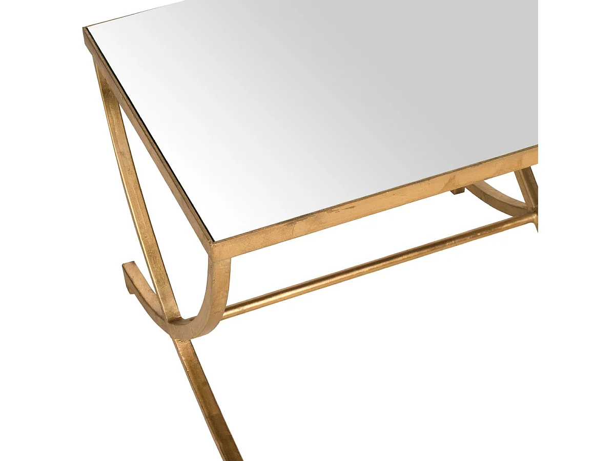 Table d'appoint Or et miroir 46 X 56 X 44.45 cm - Mattye