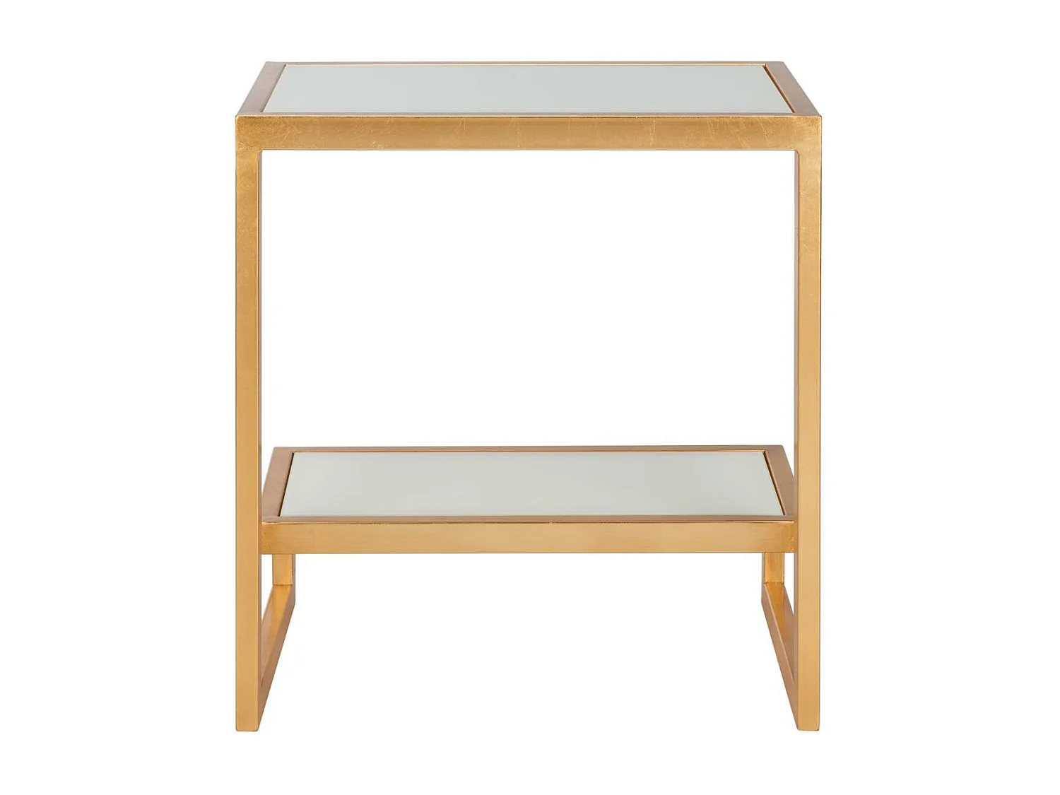 Table d'appoint Or et blanc 35 X 50 X 54.61 cm - Cloe