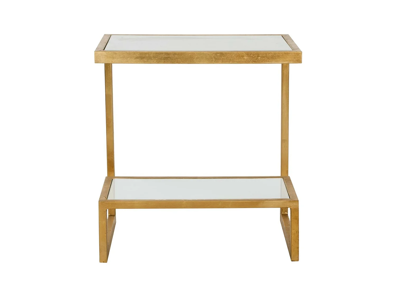 Table d'appoint Or et blanc 35 X 50 X 54.61 cm - Cloe