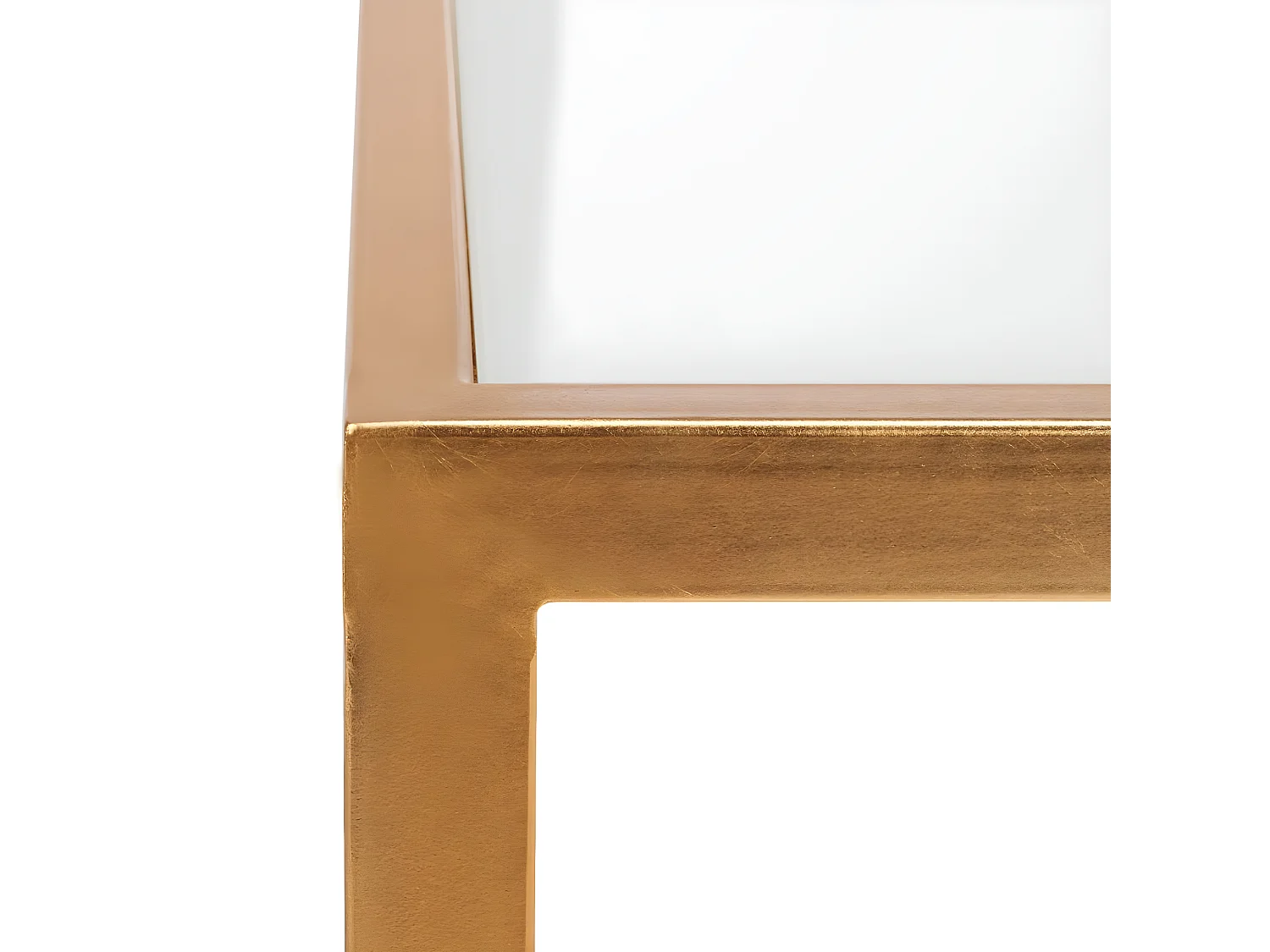 Table d'appoint Or et blanc 35 X 50 X 54.61 cm - Cloe