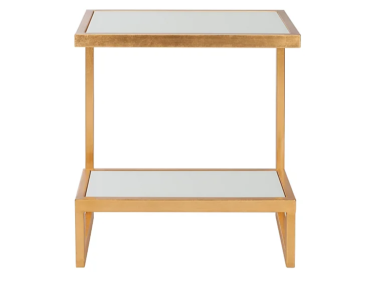 Table d'appoint Or et blanc 35 X 50 X 54.61 cm - Cloe
