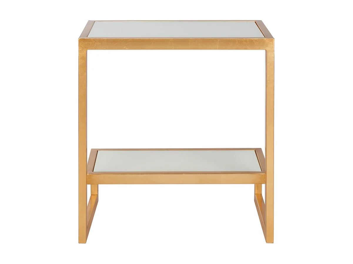 Table d'appoint Or et blanc 35 X 50 X 54.61 cm - Cloe
