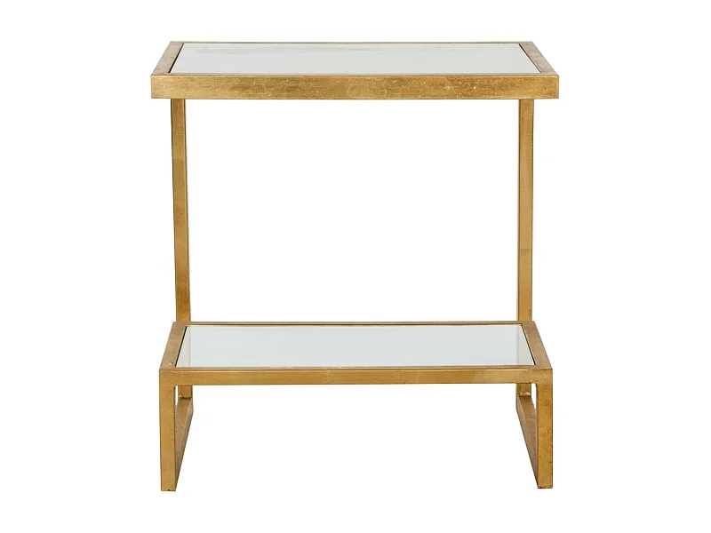 Table d'appoint Or et blanc 35 X 50 X 54.61 cm - Cloe
