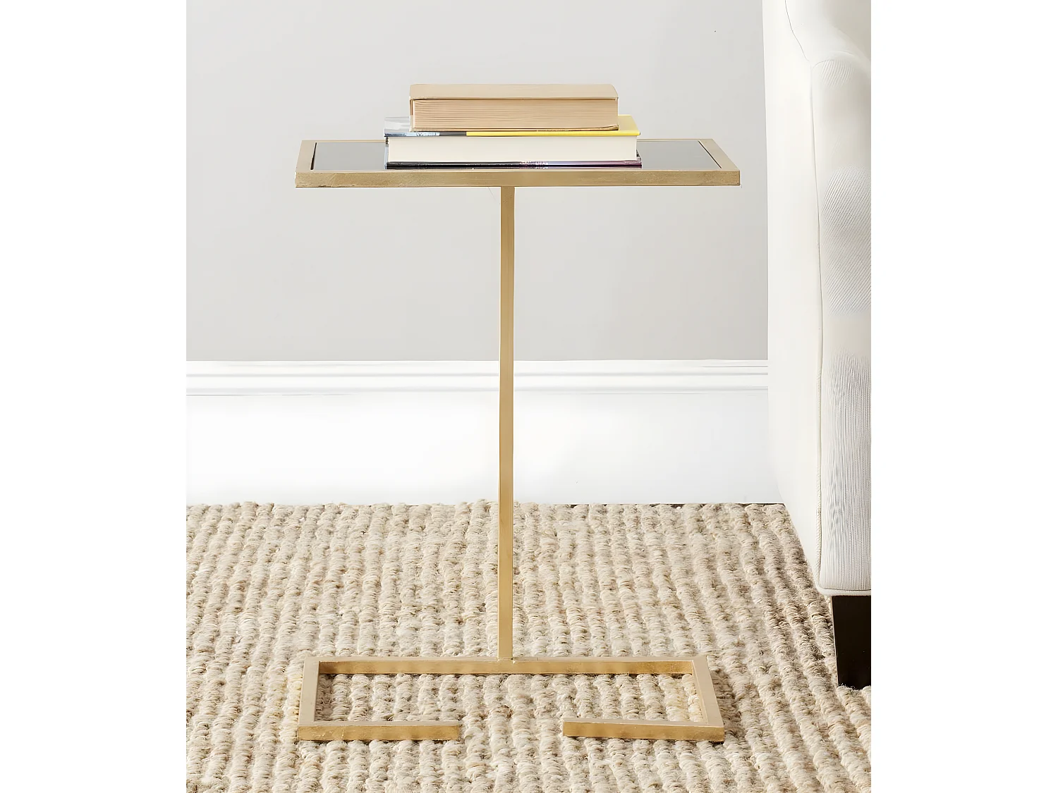 Table d'appoint Noir /Or 25 X 40 X 55 cm - Frederica