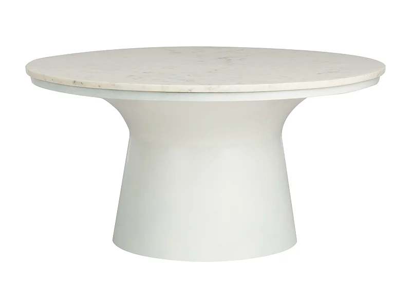 Table d'appoint Blanc & Blanc 77 X 77 X 36.83 cm - Dortha