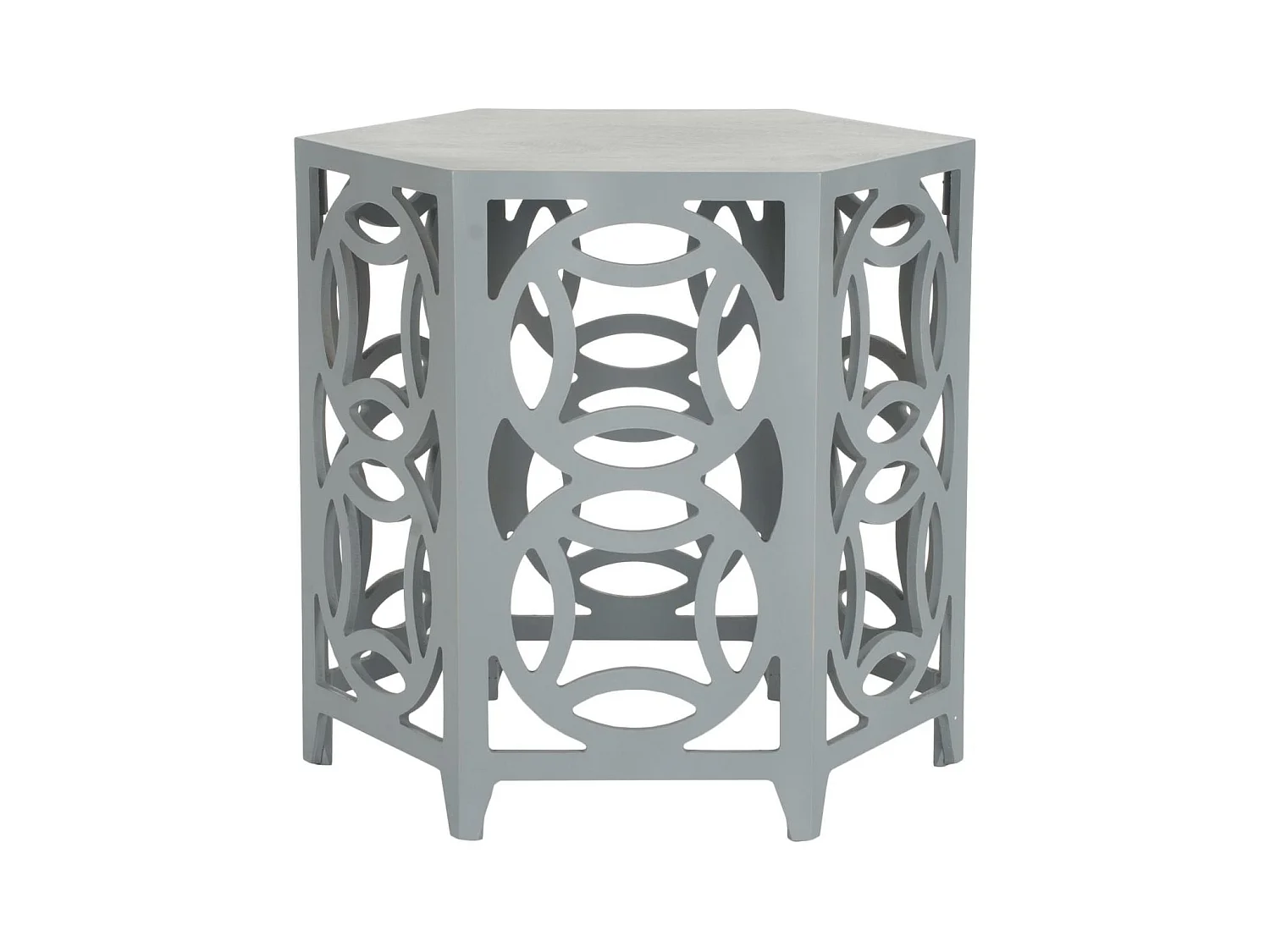 Table d'appoint Gris bleu perle 58 X 58 X 56.38 cm - Delores