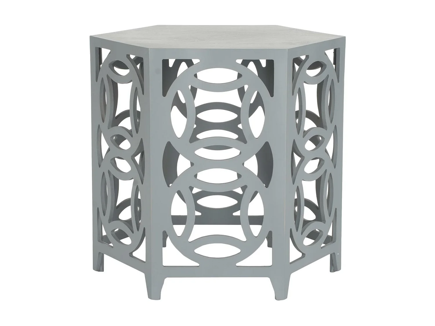 Table d'appoint Gris bleu perle 58 X 58 X 56.38 cm - Delores