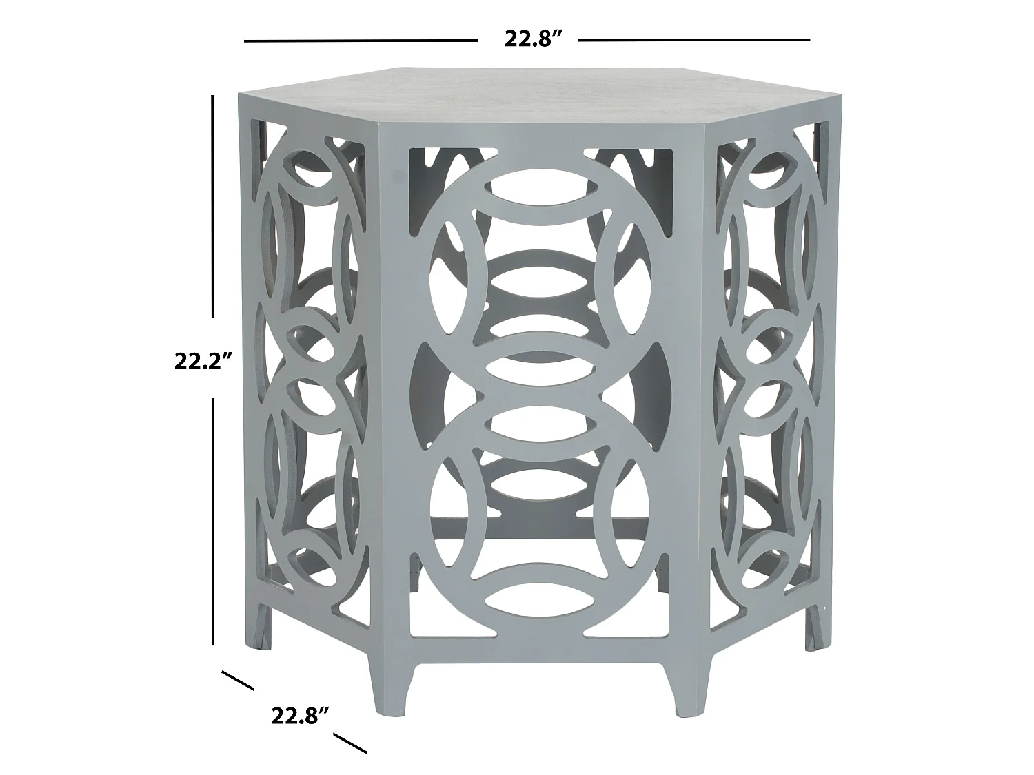 Table d'appoint Gris bleu perle 58 x 58 x 56 cm - Delores