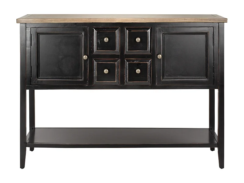 Meubles de rangement Noir et chêne 38 X 116 X 86.36 cm - Loyce