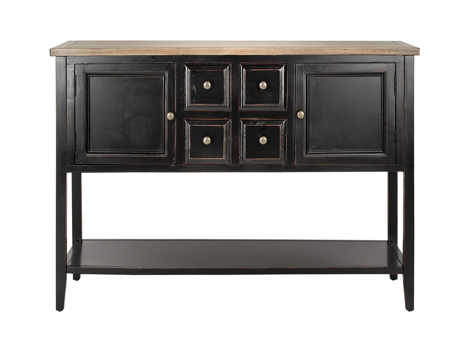Meubles de rangement Noir et chêne 38 X 116 X 86.36 cm - Loyce
