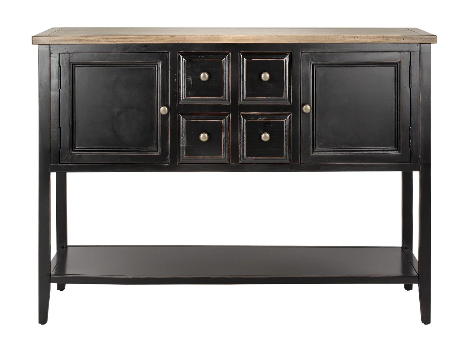 Meubles de rangement Noir et chêne 38 X 116 X 86.36 cm - Loyce