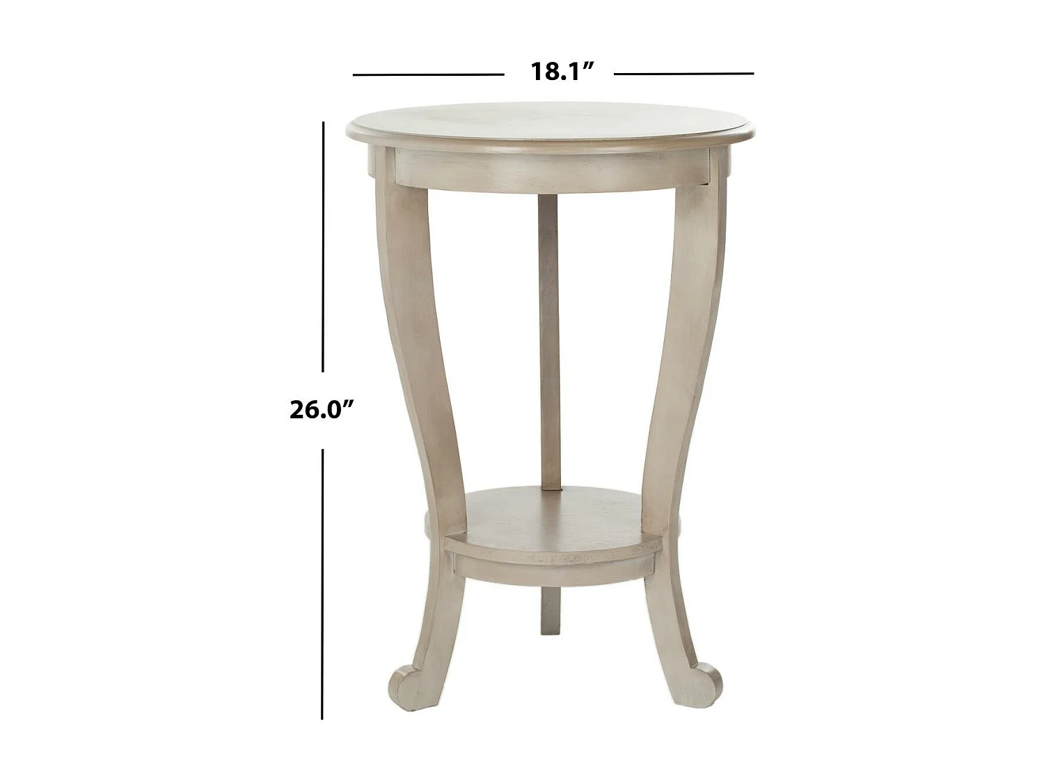Table d'appoint Gris Vintage 46 X 46 X 66.04 cm - Marianne