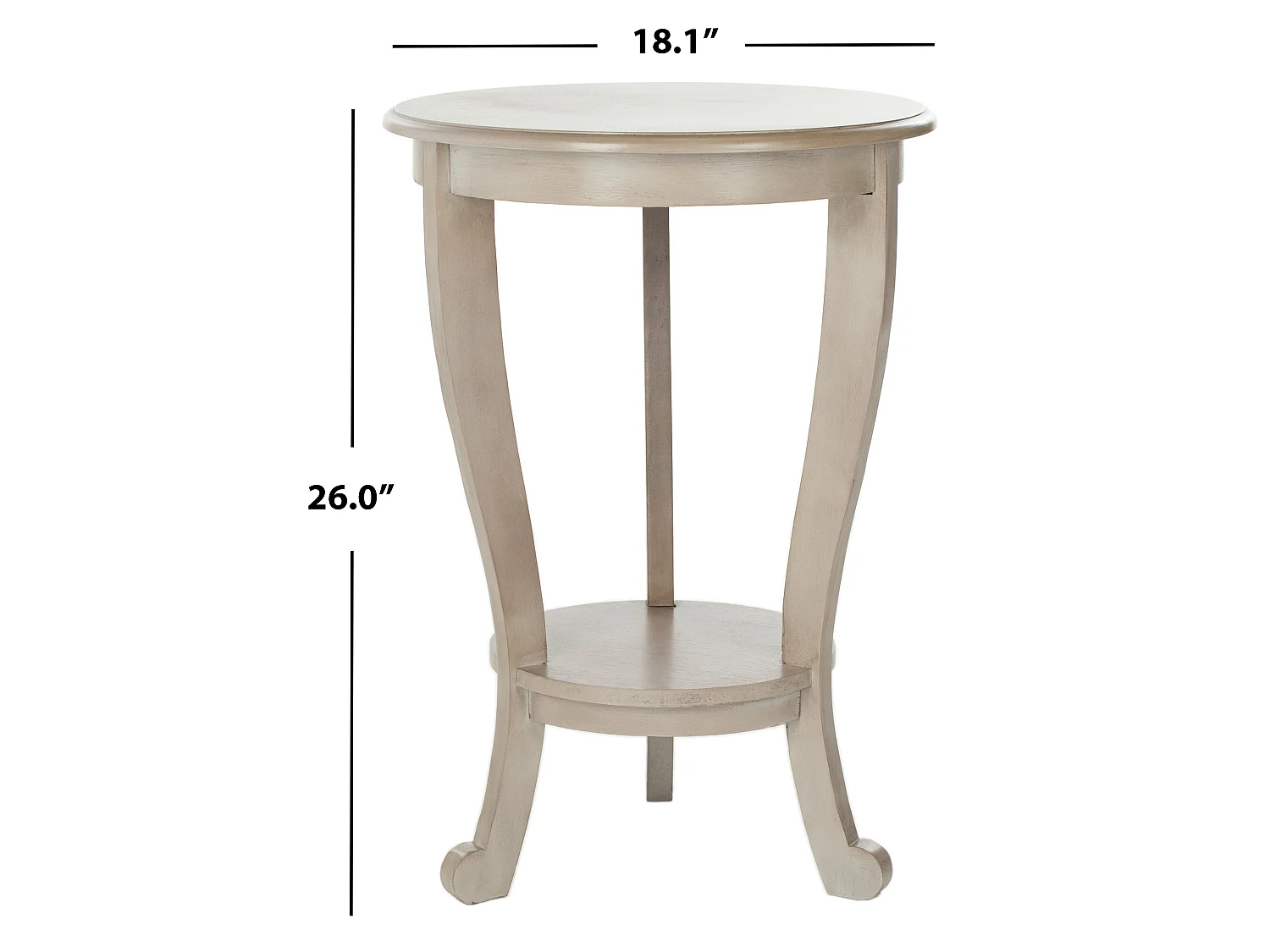 Table d'appoint Gris Vintage 46 X 46 X 66.04 cm - Marianne