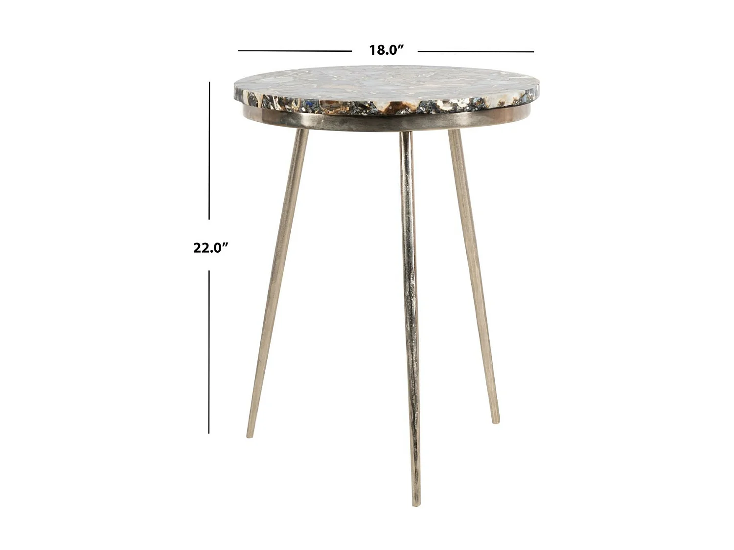 Table d'appoint Blanc 46 X 46 X 55.88 cm - Twila